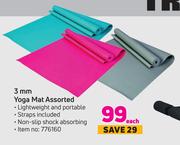 Trojan 3mm Yoga Mat Assorted-Each