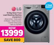 LG 10.5Kg Silver Front Load Washing Machine F4V5RYP2T