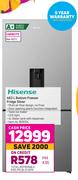 Hisense 463 L Bottom Freezer Fridge 