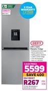 Defy 226 L Satin Mettalic Fridge