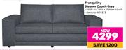 Tranquility Sleeper Couch Grey