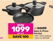Bauer Apex 5 Piece Pot Set-Per Set