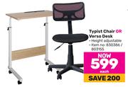 Typist Chair Or Verso Desk-Each