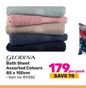 Glodina Bath Sheet Assorted Colours 85 x 150cm-Per Pack
