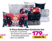 3 Piece Hollowfibre Comforter Set-Per Set