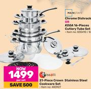 Tissolli 21 Piece Crown Stainless Steel Cookware Set-Per Set