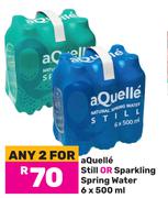 Aquelle Still Or Sparkling Spring Water-For 2 x 6 x 500ml
