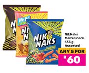 Nik Naks Maize Snack Assorted-For Any 5 x 135g