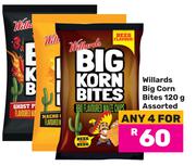 Willards Big Corn Bites Assorted-For Any 4 x 120g