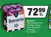 Bavaria (All Variants Incl.Shandy Cans) Non Alcoholic Handies-6 x 330ml Per Pack