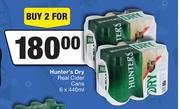 Hunter's Dry Real Cider Cans-For 2 x 6 x 440ml