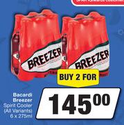 Bacardi Breezer Spirit Cooler (All Variants)-For 2 x 6 x 275ml