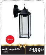 Wall Lamp 4 Gls Black 43238