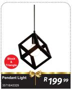 Pendant Light Black & Triangle 35718/43329