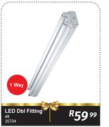 LED 1 Way Dbl Fitting 4Ft 35704