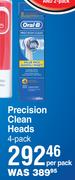 Oral-B Precision Clean Heads 4 Pack-Per Pack