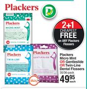 Plackers Micro Mint Or Gentleslide Or Twin Line Dental Flossers 35/36 Pack-Each