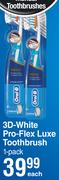 Oral-B 3D White Pro Flex Luxe Toothbrush 1 Pack-Each