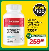 Biogen Magnesium Glycinate 60 Tablets
