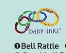 Baby Links Bell Rattle-Each
