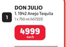 Don Julio 1942 Anejo Tequila-750ml Each