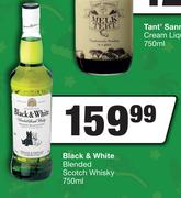 Black & White Blended Scotch Whisky-750ml