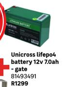 Unicross Lifepo4 Battery 12V 7.0 Ah Gate 81493491