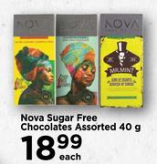 Nova Sugar Free Chocolate Assorted-40g Each