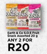 Earth & Co S.O.S Fruit Snack Assorted-For Any 2 x 20g