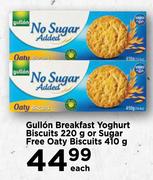 Gullon Breakfast Yoghurt Biscuits 220g Or Sugar Free Oaty Biscuits 410g-Each