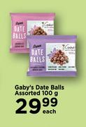 Gaby's Date Balls Assorted-100g Each