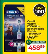 Oral-B Vitality D300 Kids Rechargeable Electric Toothbrush