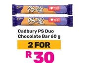 Cadbury PS Duo Chocolate Bar-For 2 x 60g
