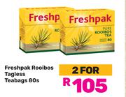 Freshpak Rooibos Tagless Teabags-For 2 x 80s Pack