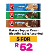 Bakers Topper Cream Biscuits Assorted-For 5 x 125g