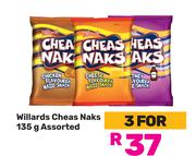Willards Cheas Naks Assorted-For 3 x 135g