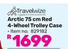 Travelwize Arctic 75cm Red 4-Wheel Trolley Case