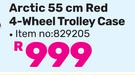 Travelwize Arctic 55cm Red 4-Wheel Trolley Case