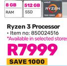HP 15.6"(39cm) Ryzen 3 Processor