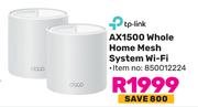 Tp-Link AX1500 Whole Home Mesh System Wi-Fi