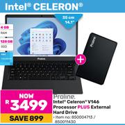 Proline 14.1"(35cm) Intel Celeron V146 Processor Plus External Hard Drive