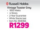 Russsell Hobbs Vintage Toaster (Grey)