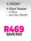 Logik 4 Slice Toaster