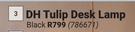 DH Tulip Desk Lamp Black