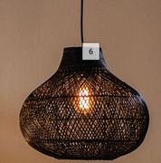 DH Rattan Belly Pendant Light
