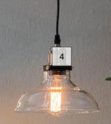 Eurolux Farmhouse Pendant Lamp Vintage Glass