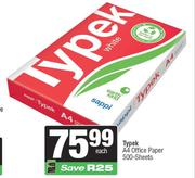 Typek A4 Office Paper 500 Sheets-Each