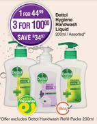 Dettol Hygiene Handwash Liquid-For 1 x 200ml