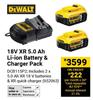 Dewalt 18V XR 5.0 Ah Li-Ion Battery & Charger Pack