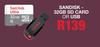 Sansisk 32GB SD Card Or USB